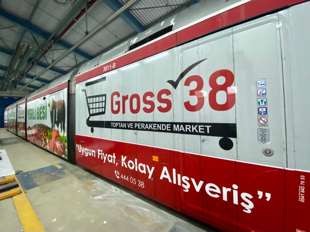 Kayseri Gross 38 tramvay giydirme uygulaması